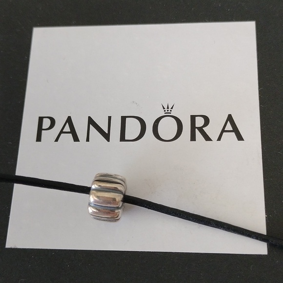 Pandora Sterling Silver Ribbed Clip Charm 790163 - Picture 5 of 5